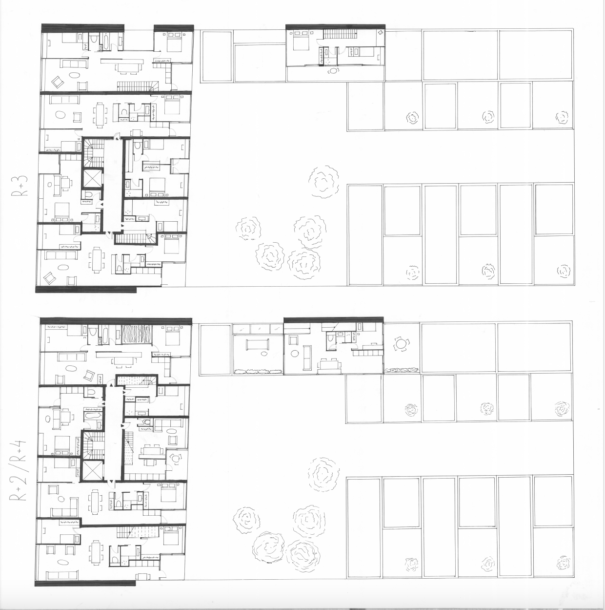 plans des étages courants